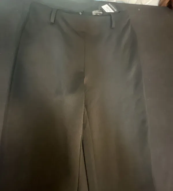 White Fox Women's Black High Waisted Dress Trousers Size M - Image 2