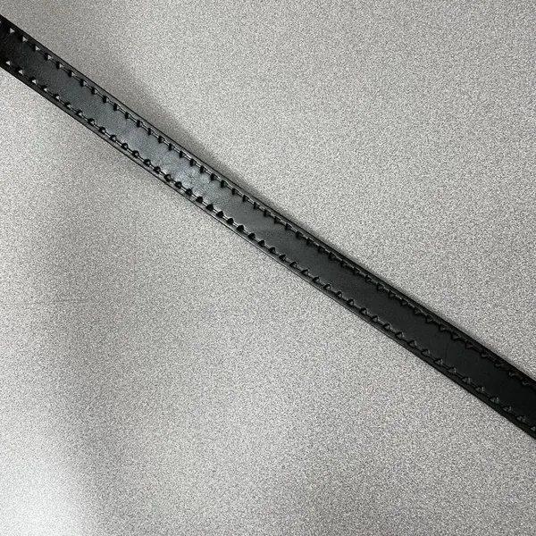 Lauren Ralph Lauren LRL Leather Belt Womens Small Black Silver Buckle Cut Out - Image 4