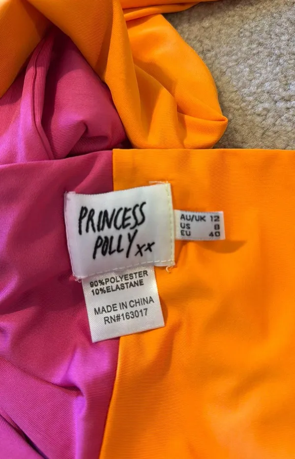 Princess Polly Alessia Top Spliced Pink/Orange - Image 5