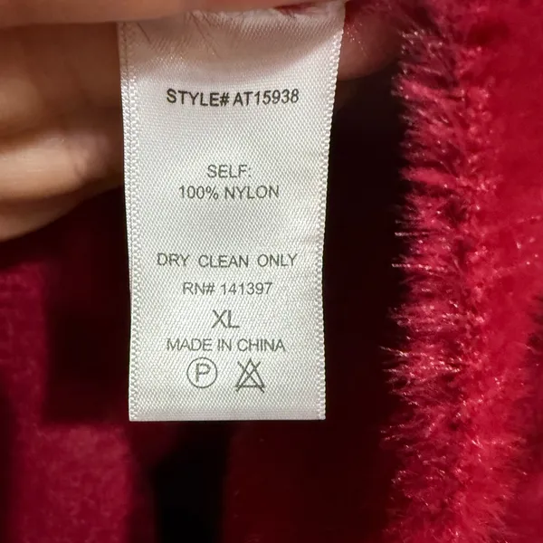 ASTR Wine Red Fuzzy Crop Sweater Women's Sz‎ XL Minimalist Soft Girl Era - Image 10