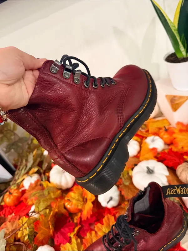 Dr. Martens Women's Oxblood Lace-Up Platform Boots - Image 6