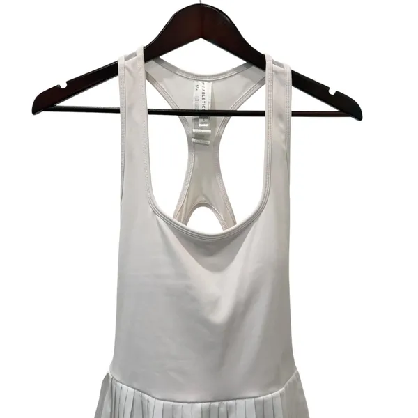 Fabletics Dress Womens Small White Tank Pleated Tennis Skater Racerback Athletic - Image 3