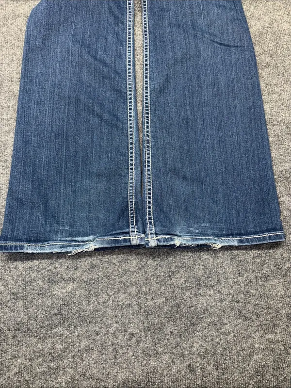 BKE Women's Medium Blue Low-Rise Bootcut Jeans with Subtle Distress - Image 10
