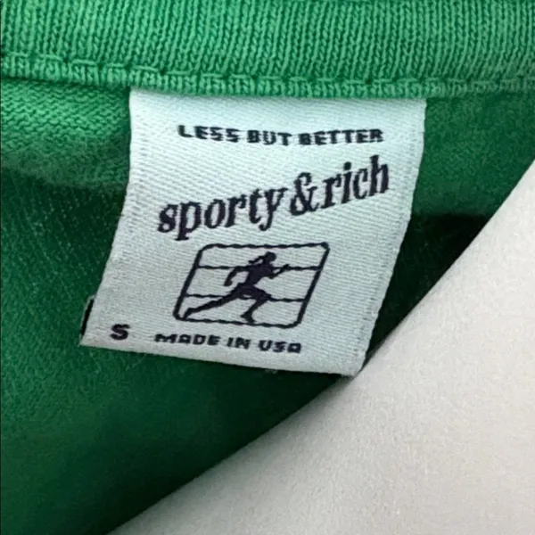 Sporty & Rich Health & Wellness Long Sleeve Jolly Green Tee Small - Image 6