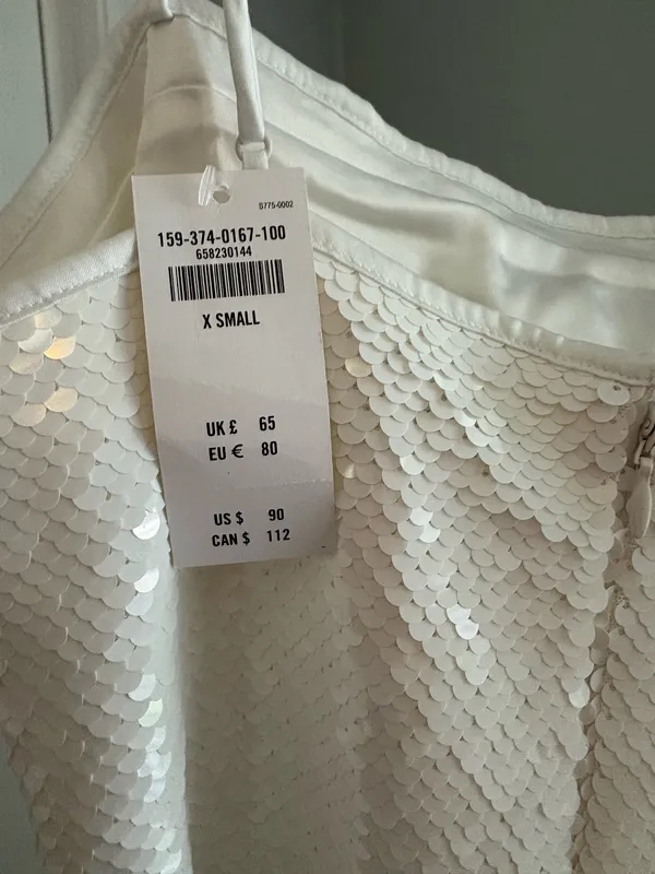 Abercrombie sequin dress white - Image 3