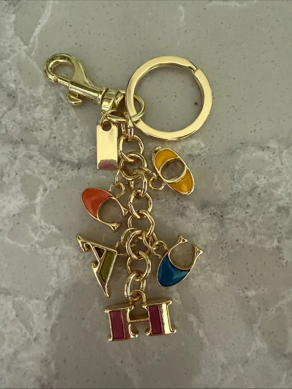 Gold-Tone Multi-Color Charm Keychain unbranded - Image 3
