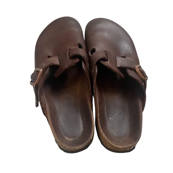 Boston Oiled Brown Leather Clogs 🔥 - Image 4