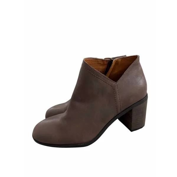 LUCKY BRAND Panally Leather Block Heel Mules Shoes BROWN Size 8‎ NEW - Image 3