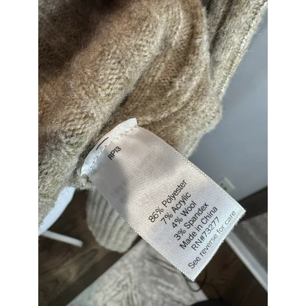 Juniors' SO Sweater Size L Beige Off-The-Shoulder Long Sleeve NWT Women's - Image 6