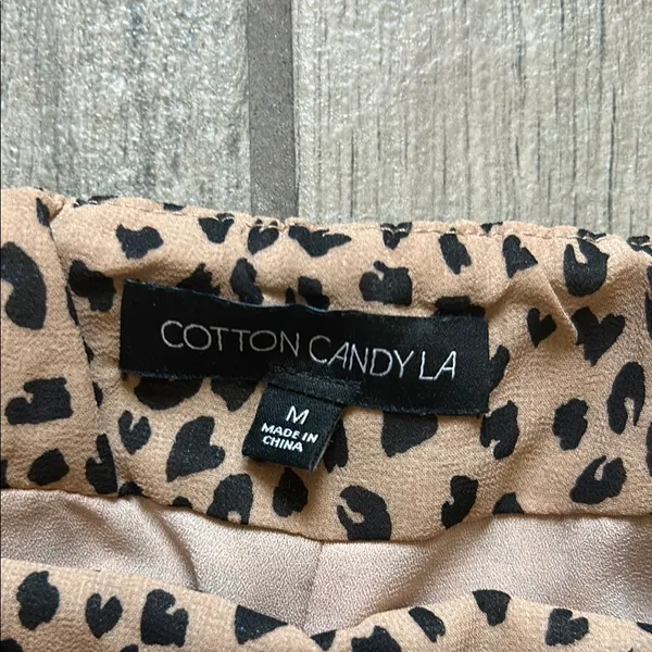 Cotton Candy Tan and Black Leopard Skirt - Image 2