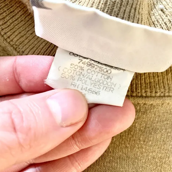 Lee Kroger Heavyweight Sweatshirt Womens Size M Tan Vintage Y2K Cotton Blend USA - Image 8