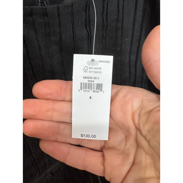 Banana Republic Kali Puff Sleeve Blouse Black Sz‎ 4 NWT - Image 6
