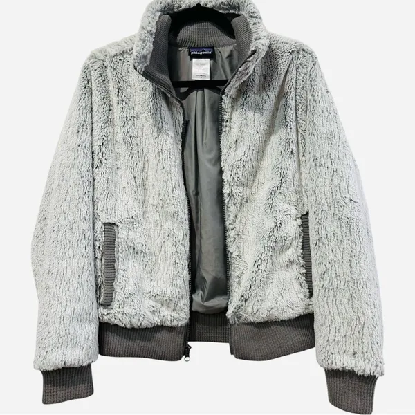 Patagonia Conejo Funnel Neck Fuzzy‎ Fleece Bomber Jacket / Small - Image 4