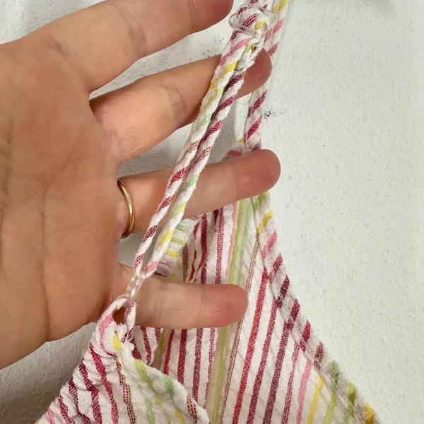 Maison Me Chrissy Dress Striped Rainbow Seersucker Sundress Midi Dress Babymoon - Image 12