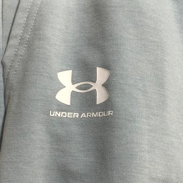 Under Armour Wide Leg Crop Pants Womens Medium Blue Athleisure Sporty Loungewear - Image 5