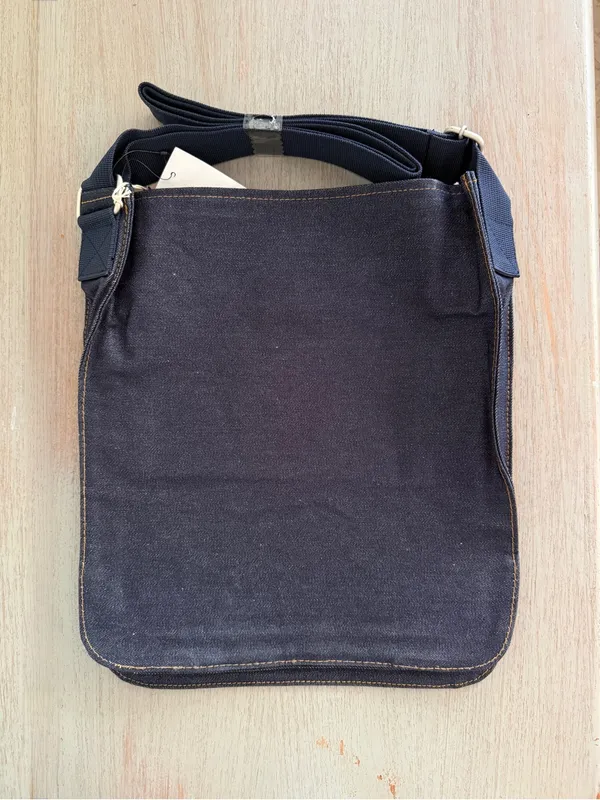 Vintage 2001 GAP Indigo Denim Crossbody Messenger Bag NWT Y2K Satchel Unisex - Image 3