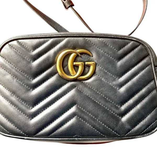 GUCCI‎ GG Marmont Camera Crossbody Bag Black - Image 5
