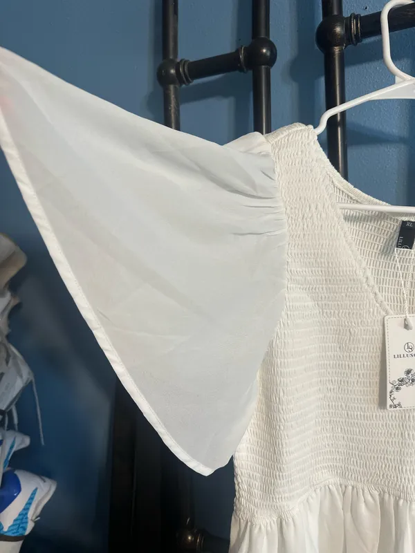 White Amazon Dress - Image 2