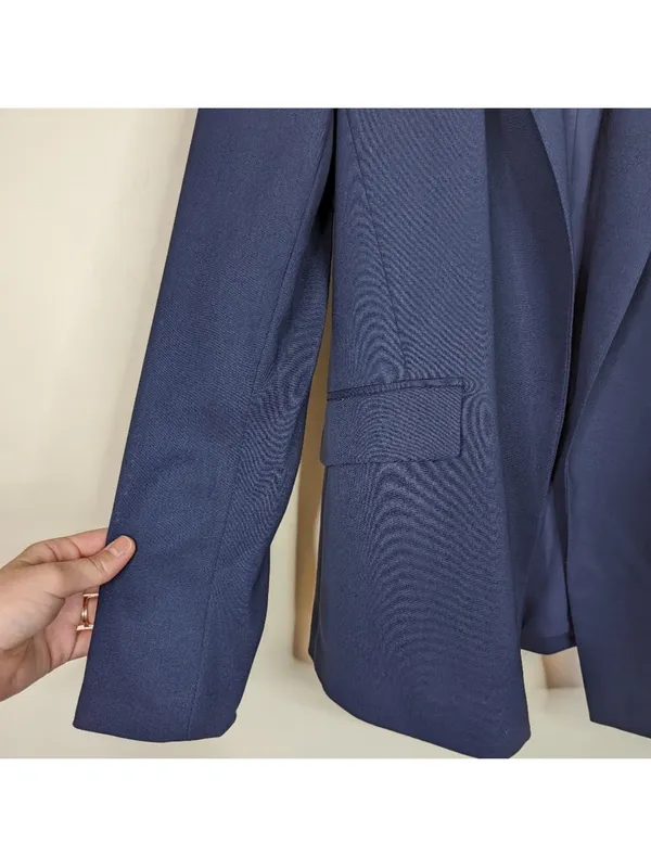 THEORY “SEDEIA LS” OPEN FRONT BLAZER WOOL BLEND 4 - Image 11