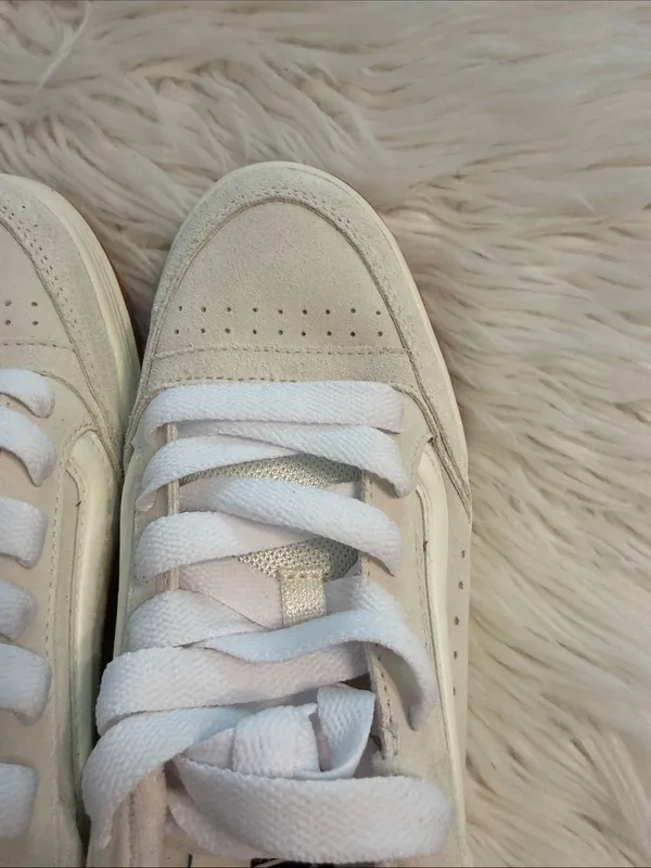 Vans Cream Suede Low-Top Sneakers with Gum Outsole size 8.5 man and 10 women’s - Image 11