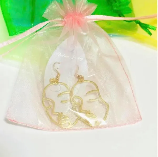 Brand New 24 k Gold plated face earrings - Image 2