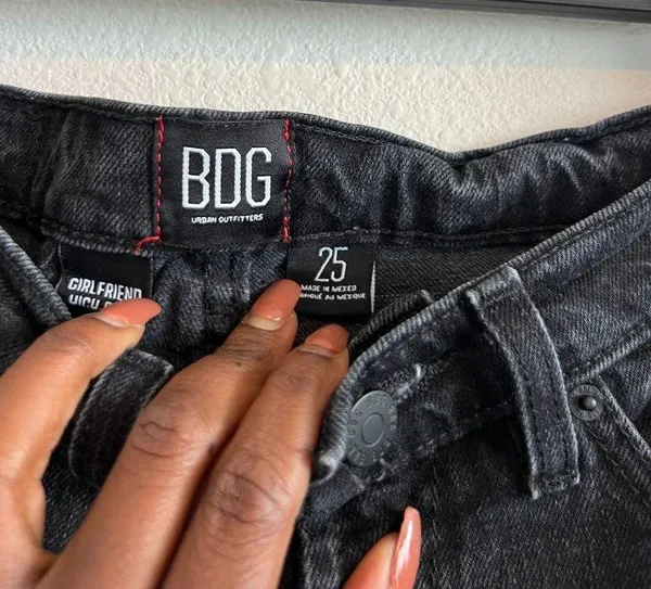 BDG Black Denim Shorts - Image 2