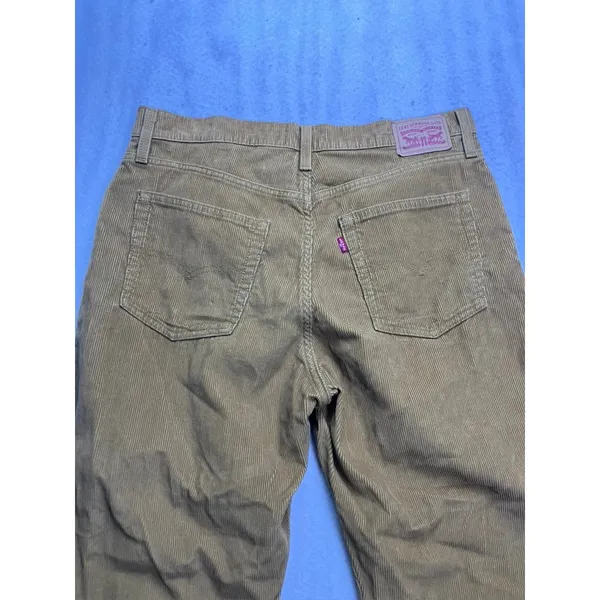 Levi's‎ '94 Baggy Corduroy Pants Womens 32 Tan High Rise Wide Leg A3510-0027 - Image 11