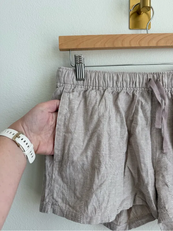 Patagonia Island Hemp Baggies Shorts Women's XS Beige Organic Cotton Hemp Pocket - Image 6