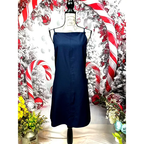 Lulu's Chic Ease Sleeveless Apron Mini Dress Navy Blue XL - Image 10
