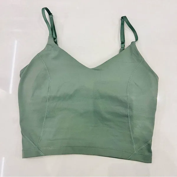 Lululemon Align Cropped Cami Tank Top *Light Support, C/D Cup Grey Eucalyptus - Image 5