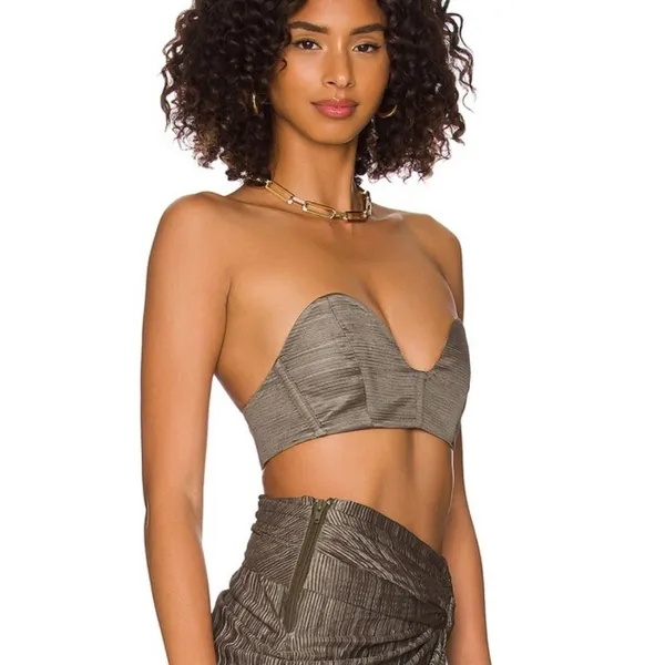 NWT Bronx and Banco x REVOLVE Luna Top in Khaki Size‎ Small - Image 11