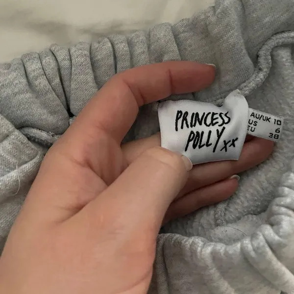 Princess Polly Cozy Gray Sweat Shorts - Image 2