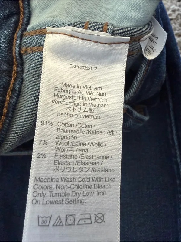 Madewell The Perfect Vintage Jeans 23 Myers Wash Dark Blue High Rise Straight - Image 7