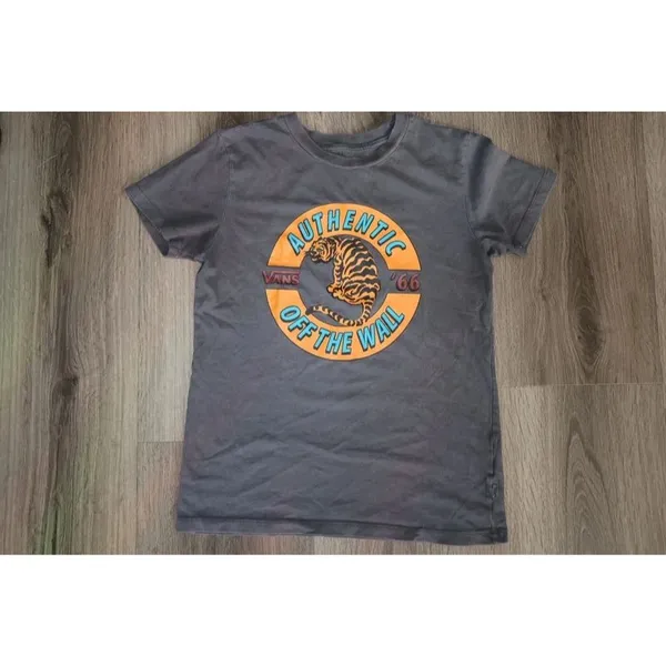 Vans Off The Wall Black Tiger Graphic Short Sleeve Tee T-Shirt Top Size xs - Image 2