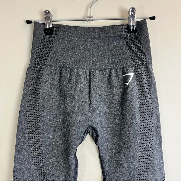 Gymshark Vital Seamless Leggings Grey‎ Marl XS High Waisted - Image 3