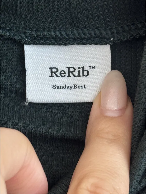 Aritzia Sunday Best Freshman Cropped Turtleneck Green Ribbed Top S - Image 3
