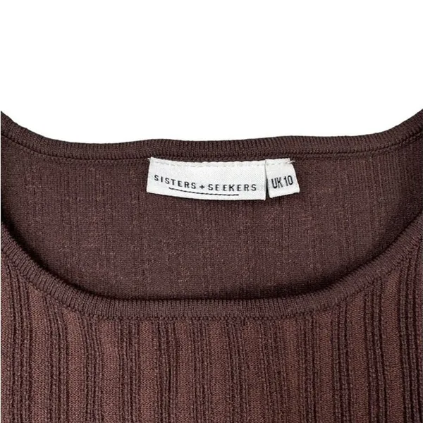 Sisters and Seekers- HighWaisted Ribbed Shorts and Tank Set in Brown - Image 2