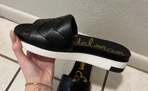 Sam Edelman Black Slip On Sandals - Image 3