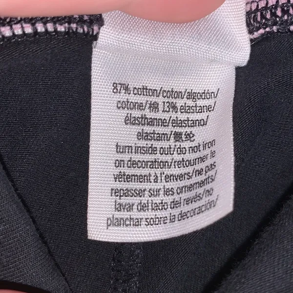 Victoria’s Secret PINK Leggings Elastic Waist Logo detail bottom Pink Black - Image 8