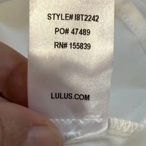 Lulus White Button Front Camisole V-Neck Adjustable Strap Tank Top‎ XS New - Image 9
