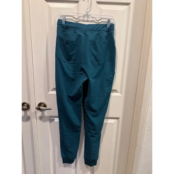 MANDALA Teal Scrub Pants Jogger Fit Woven w Equa-Tek Technology Size‎ Small Tall - Image 3