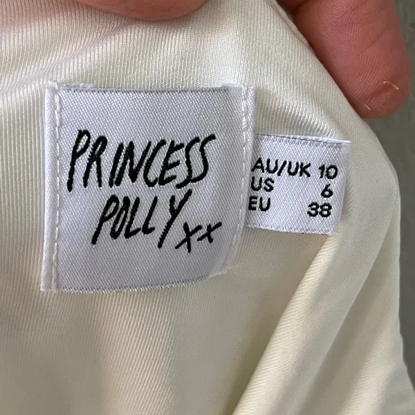 Princess Polly white body suit one shoulder ,size 10 - Image 3