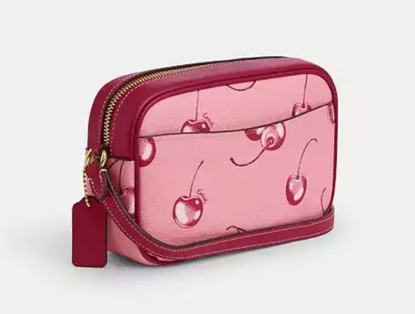 Coach Mini Jamie Camera Bag With Cherry Print Flower Pink CR173 - Image 2