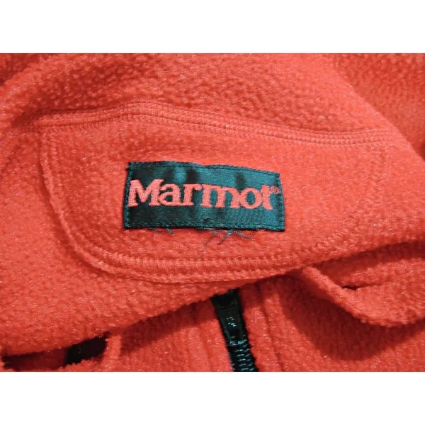 Marmot Mens Red Fleece Polartec Sweatshirt Pullover Half Zip Size XL Poly Blend - Image 3