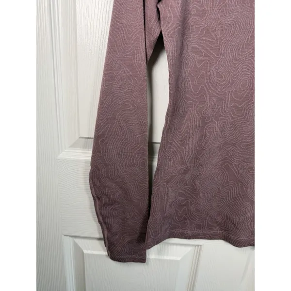 Terramar Woolskins Merino Wool Base Layer Top Small Purple UPF 50 Outdoor Hiking - Image 3