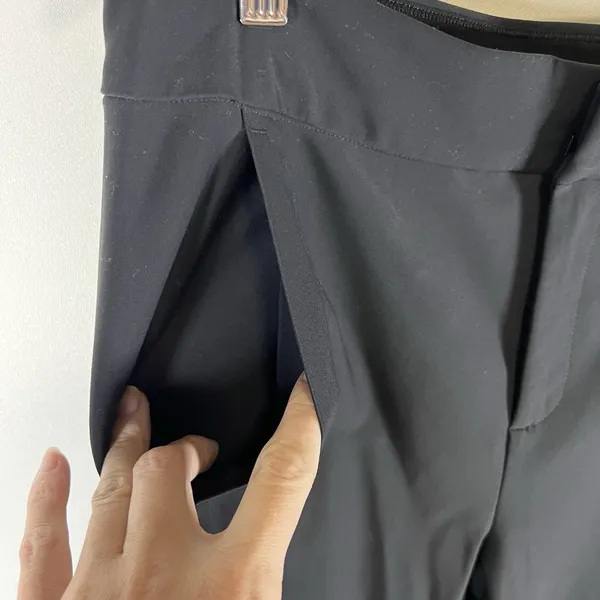 Athleta Stella‎ Shale Black Ankle Zip Stretch Trouser Pants Women's Size 12 - Image 5