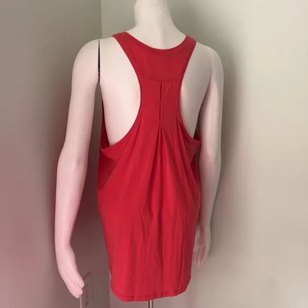Lululemon Love Tank Top Pleated Racerback Poppy Coral Pima Cotton Size 10 - Image 9