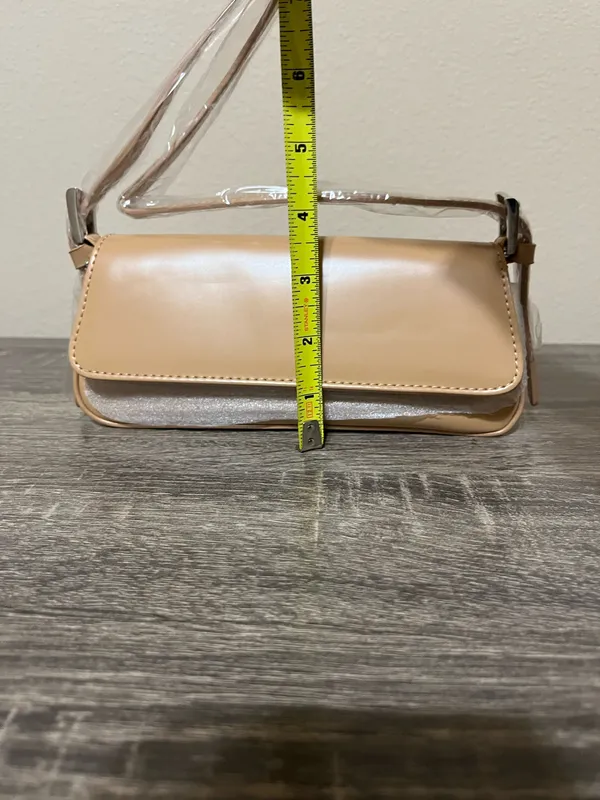 Mini Beige Shoulder Bag Tan - Image 7