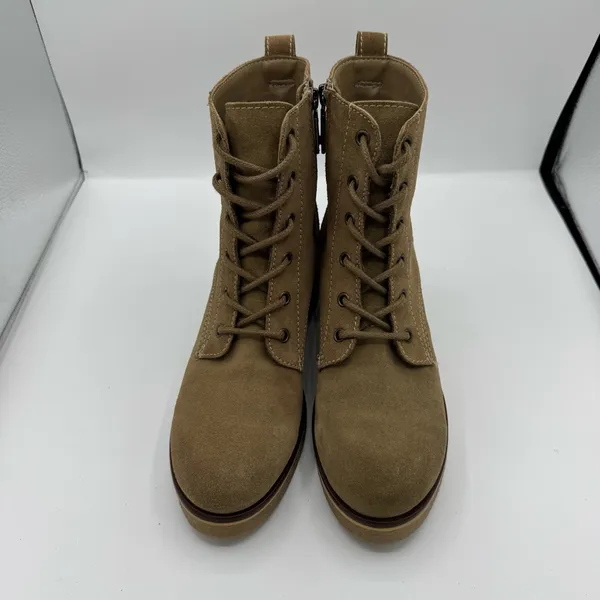 Blondo Tan Suede Waterproof Lace Up Combat‎ Boots Size 9 quality neutral staple - Image 2