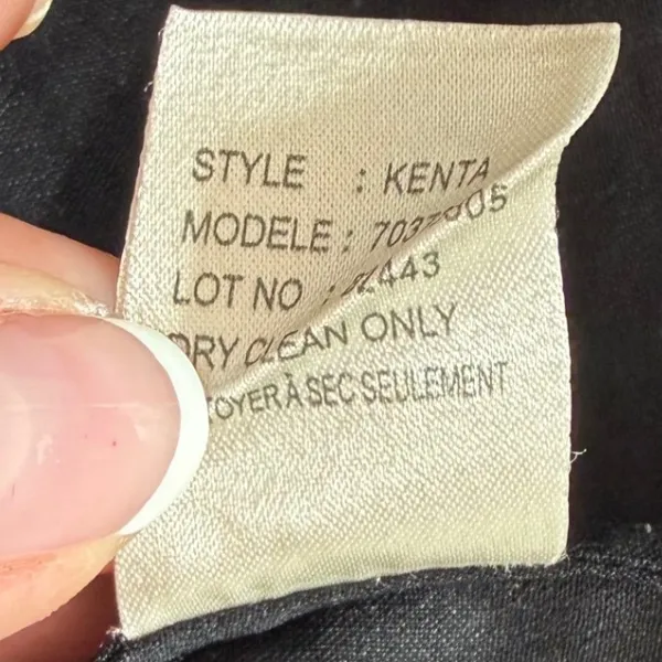 Theory Kenta Black Linen Blend Tie Front Vest Sleeveless Top V-Neck L - Image 7